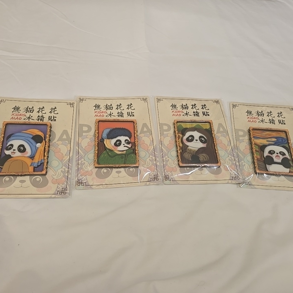 Cute Panda Magnets Set